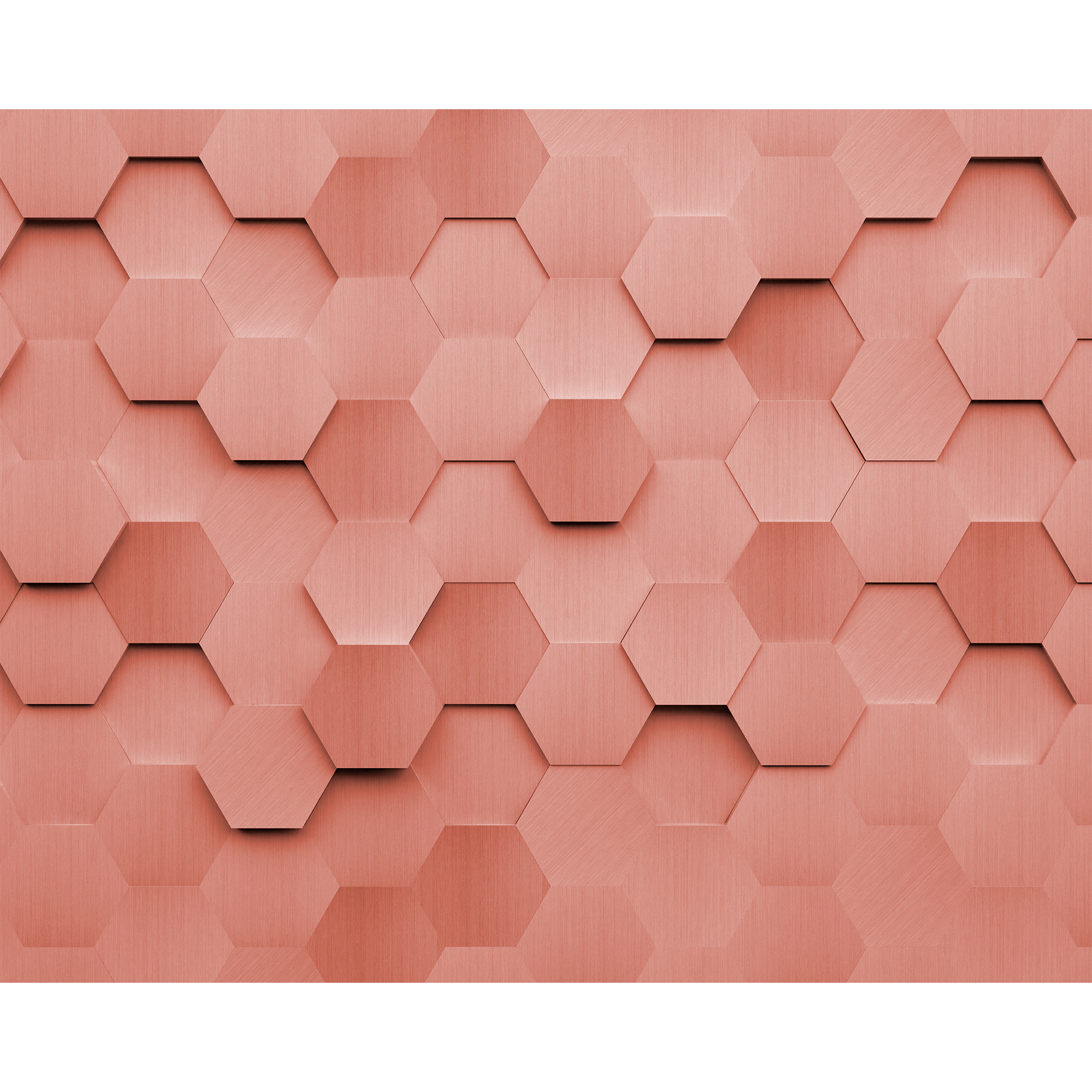 Metal Hexagons Rust Mural (Large) by Origin Murals