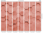 Metal Hexagons Rust Mural (Large) by Origin Murals