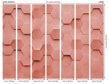 Metal Hexagons Rust Mural (Large) by Origin Murals