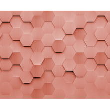 Metal Hexagons Rust Mural (Medium) by Origin Murals