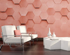 Metal Hexagons Rust Mural (Medium) by Origin Murals