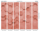 Metal Hexagons Rust Mural (Medium) by Origin Murals