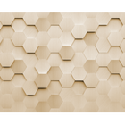 Metal Hexagons Gold Mural (Large) by Origin Murals