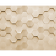 Metal Hexagons Gold Mural (Large) by Origin Murals