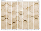 Metal Hexagons Gold Mural (Large) by Origin Murals