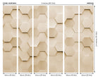 Metal Hexagons Gold Mural (Medium) by Origin Murals