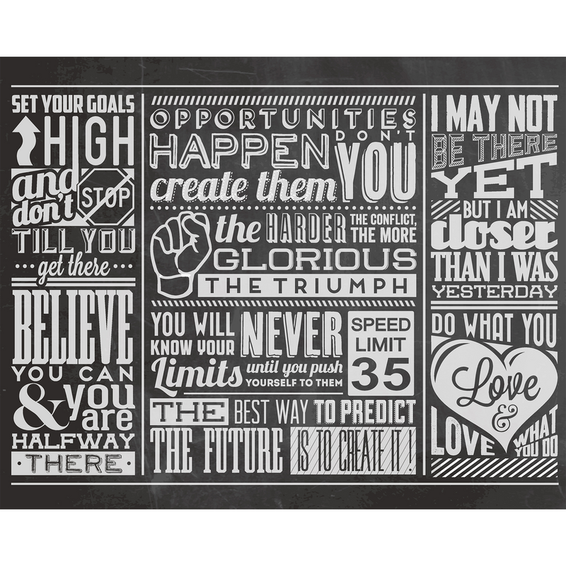 Chalk Quotes Blackboard Mural (Medium) by Origin Murals