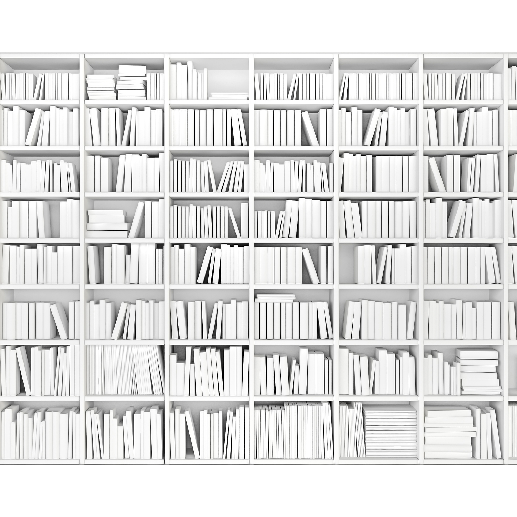 Library White Mural (Large) by Origin Murals