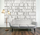 Library White Mural (Large) by Origin Murals