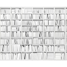 Library White Mural (Medium) by Origin Murals