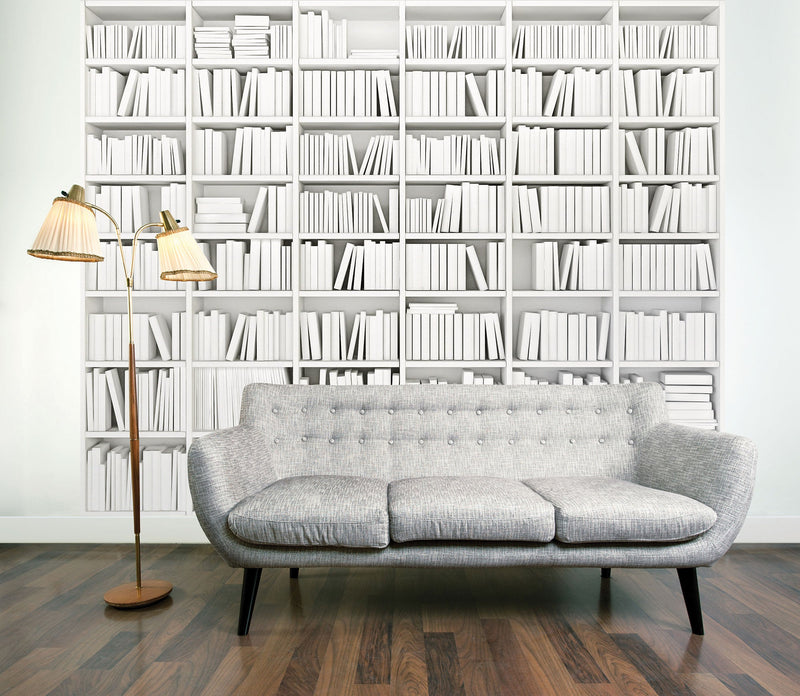 Library White Mural (Medium) by Origin Murals