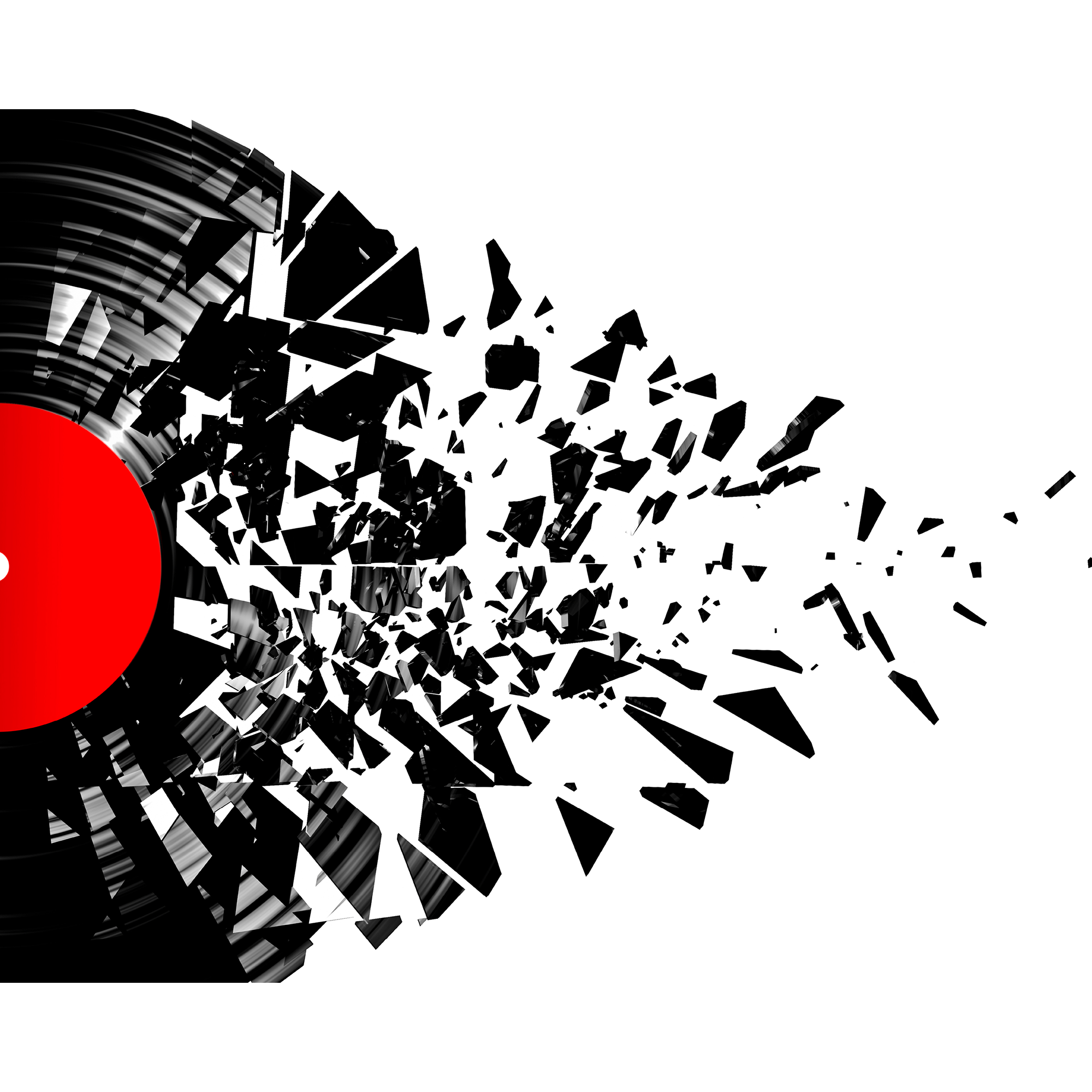 Smashed Vinyl Monochrome Mural (Large) by Origin Murals