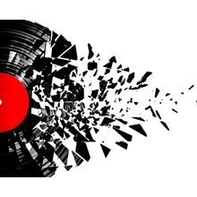 Smashed Vinyl Monochrome Mural (Medium) by Origin Murals
