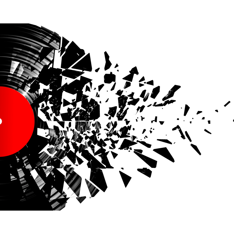 Smashed Vinyl Monochrome Mural (Medium) by Origin Murals