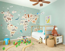 Children'S World Map Multi Mural (Large) by Origin Murals