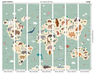 Children'S World Map Multi Mural (Large) by Origin Murals