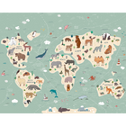 Children'S World Map Multi Mural (Medium) by Origin Murals