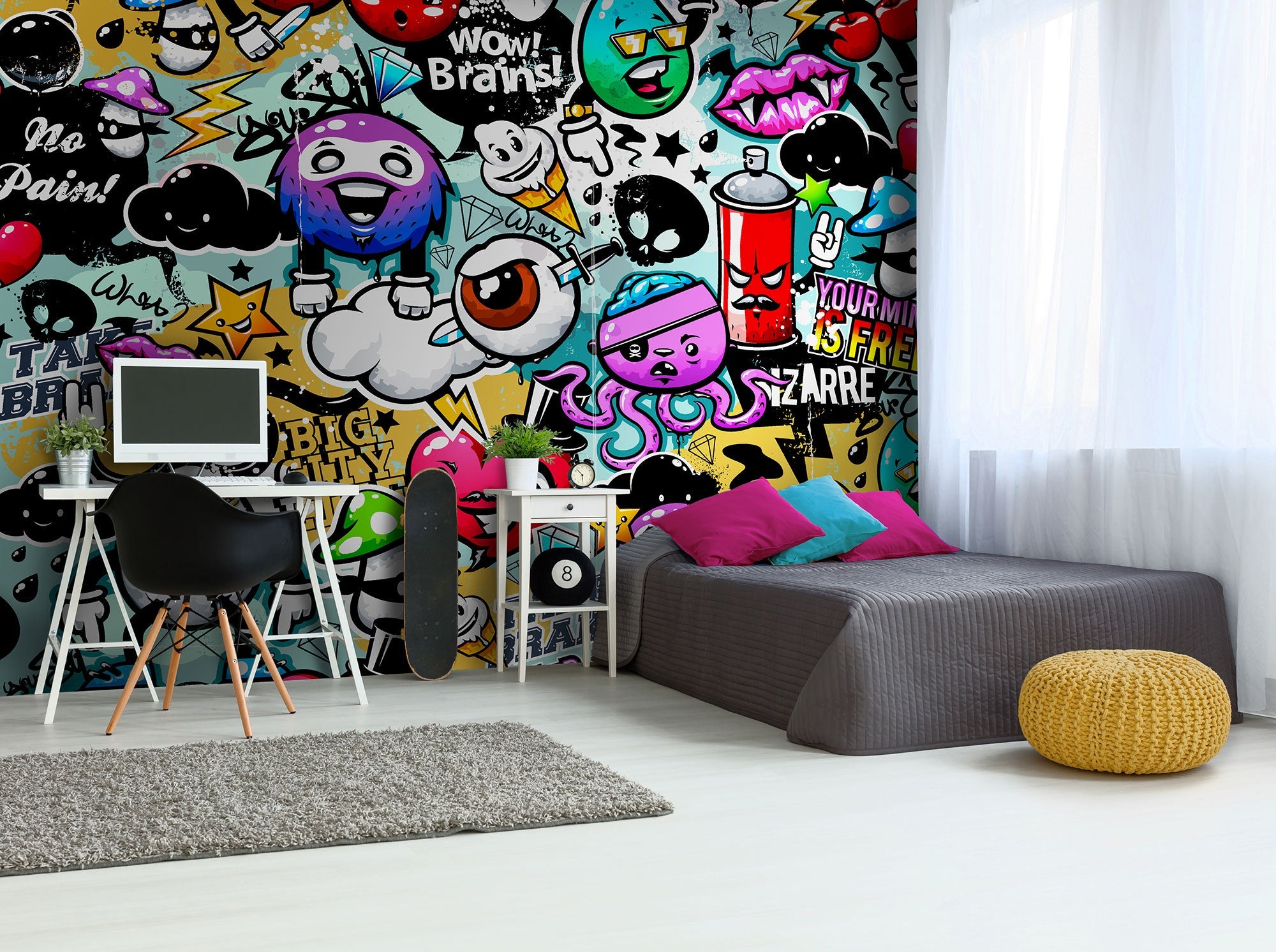 Graffiti Monster Multi Mural (Large) by Origin Murals