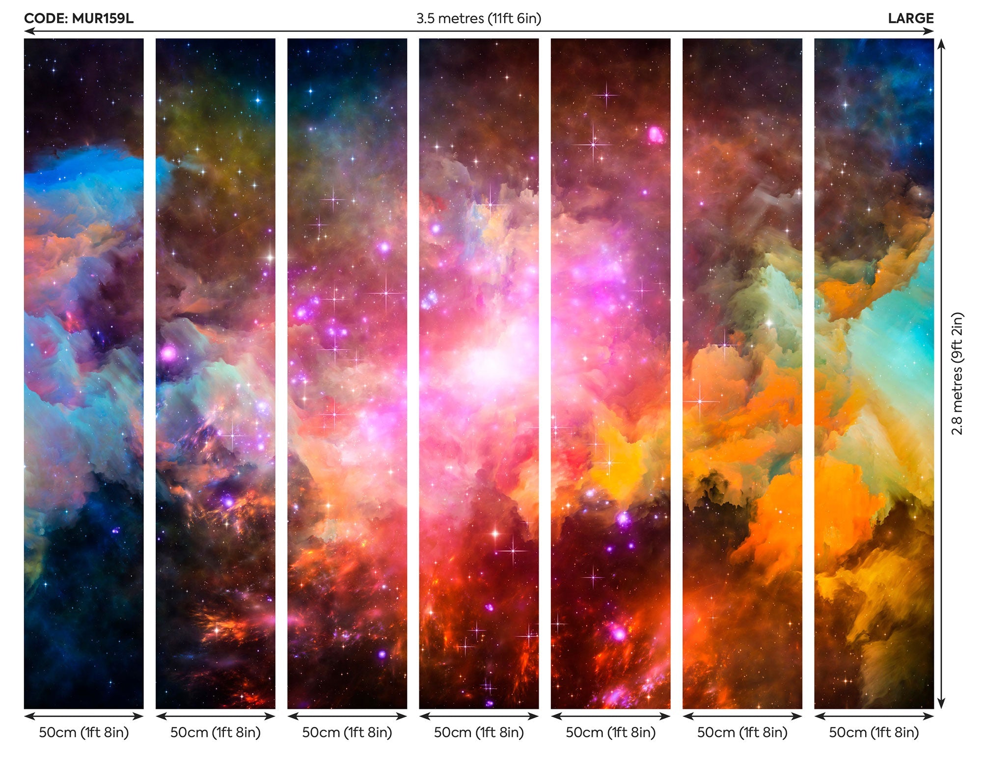 Galaxy Stars Multi Mural (Large) by Origin Murals