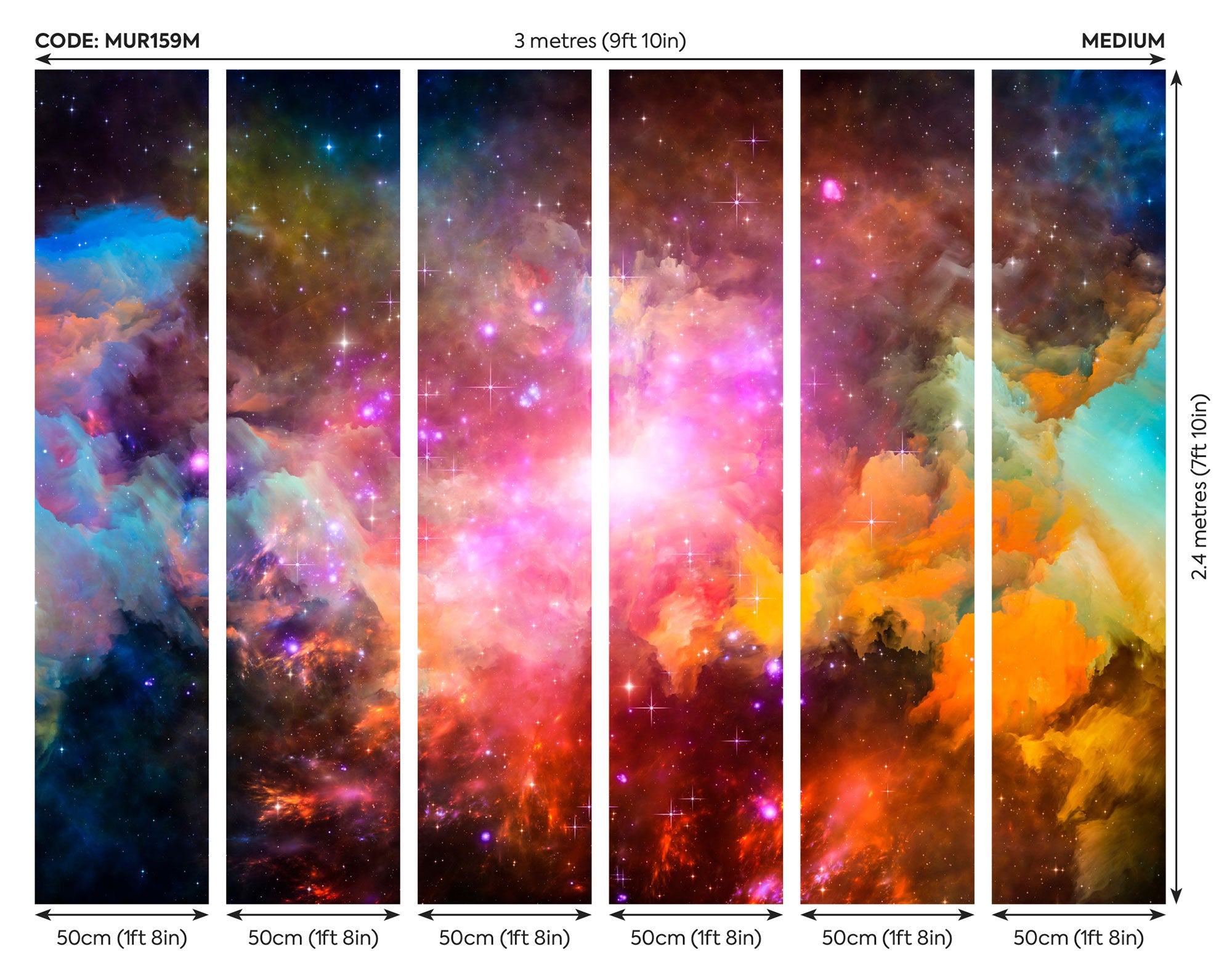 Galaxy Stars Multi Mural (Medium) by Origin Murals