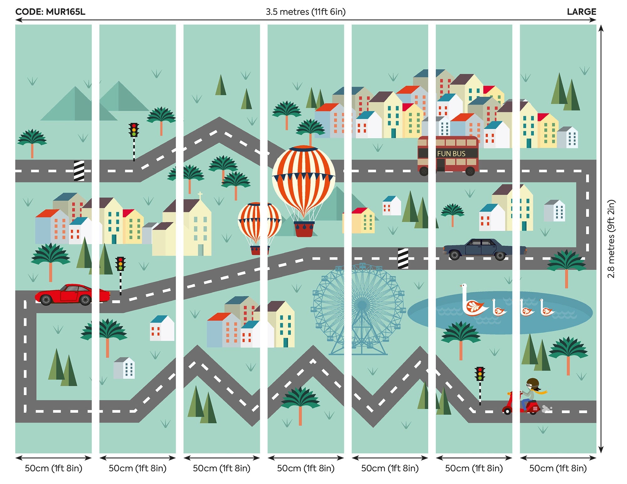 Mini Adventure Multi Mural (Large) by Origin Murals