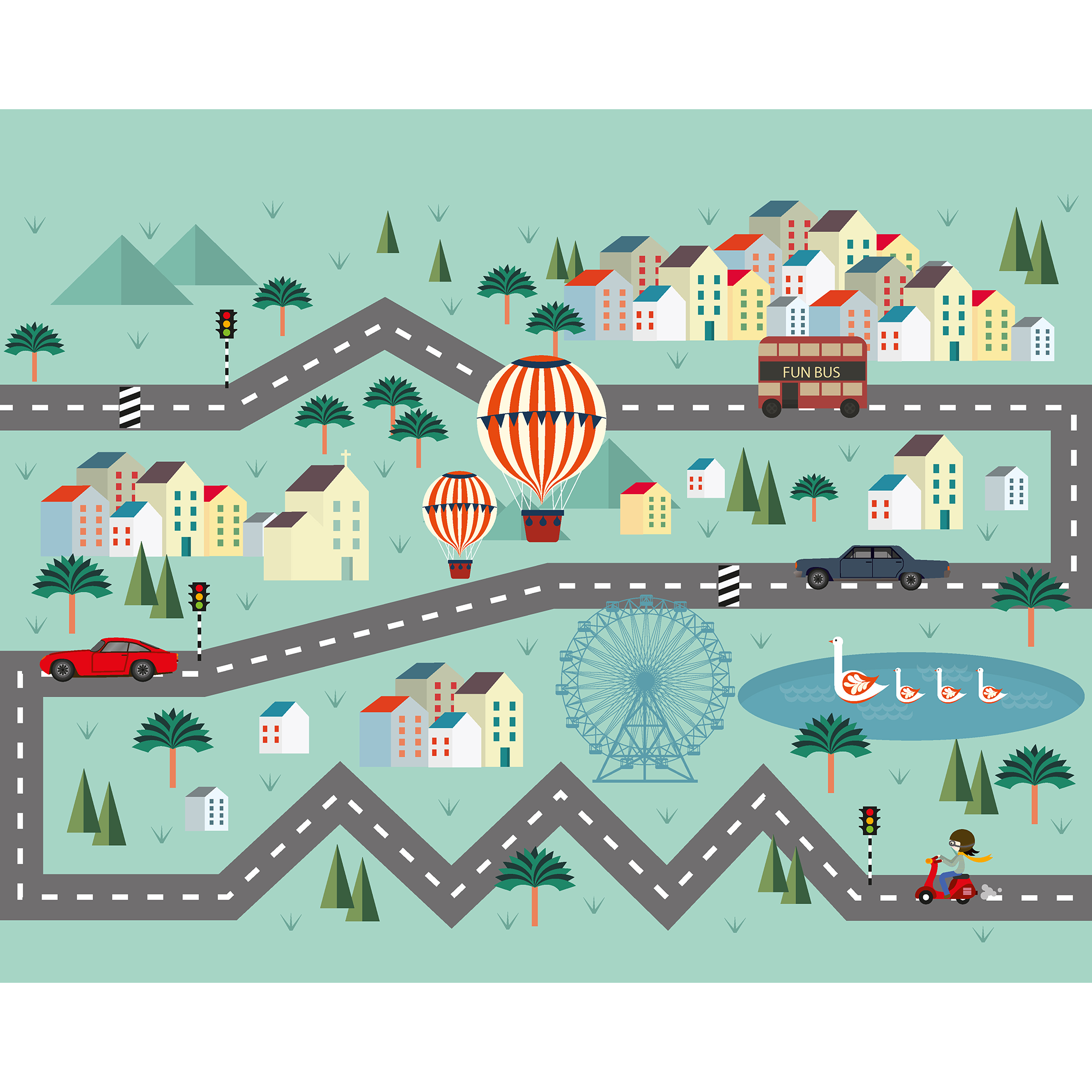 Mini Adventure Multi Mural (Medium) by Origin Murals