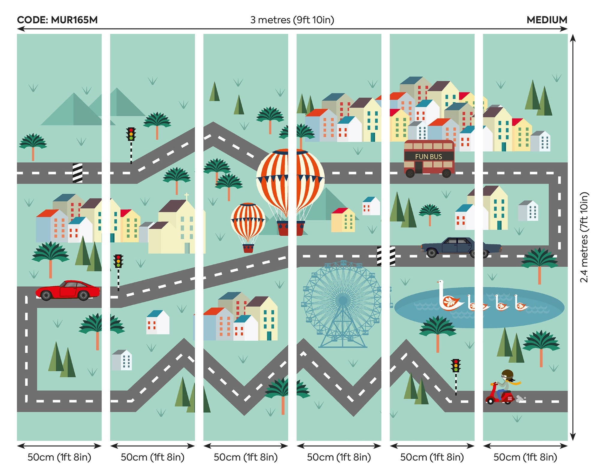 Mini Adventure Multi Mural (Medium) by Origin Murals