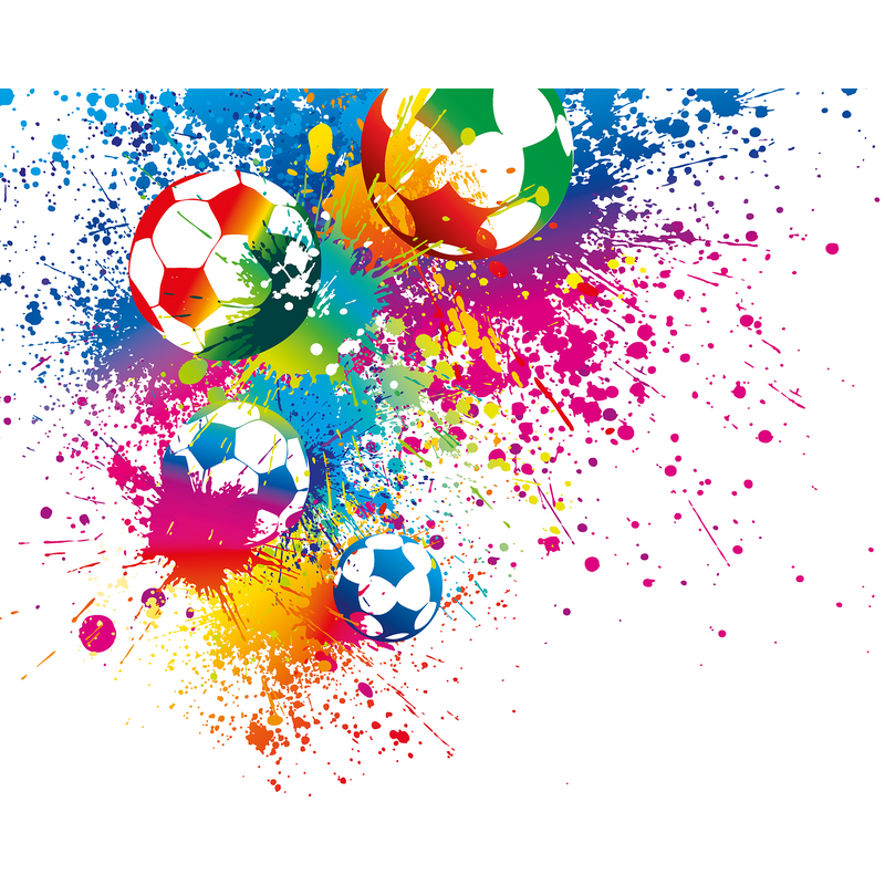 Football Splash Multi Mural (Medium) by Origin Murals
