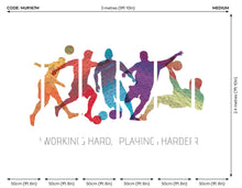 Geo Footballers Multi Mural (Medium) by Origin Murals