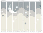 Nighttime Children'S Sky Dove Grey Mural (Large) by Origin Murals