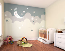 Nighttime Children'S Sky Dove Grey Mural (Medium) by Origin Murals