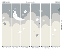 Nighttime Children'S Sky Dove Grey Mural (Medium) by Origin Murals