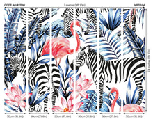 Zemingo Cobalt & Coral Mural (Medium) by Origin Murals