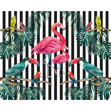 Flamingo Stripe Multi Mural (Large) by Origin Murals