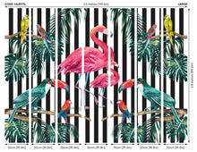Flamingo Stripe Multi Mural (Large) by Origin Murals