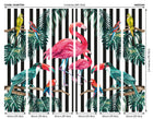 Flamingo Stripe Multi Mural (Medium) by Origin Murals