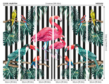 Flamingo Stripe Multi Mural (Medium) by Origin Murals