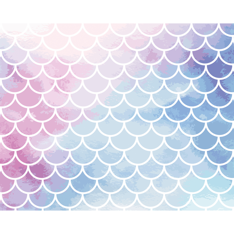 Watercolour Mermaid Scales Pastel Mural (Large) by Origin Murals