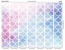 Watercolour Mermaid Scales Pastel Mural (Large) by Origin Murals