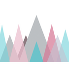 Abstract Mountains Pastel Mural (Medium) by Origin Murals
