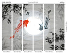Watercolour Koi Graphite Mural (Medium) by Origin Murals