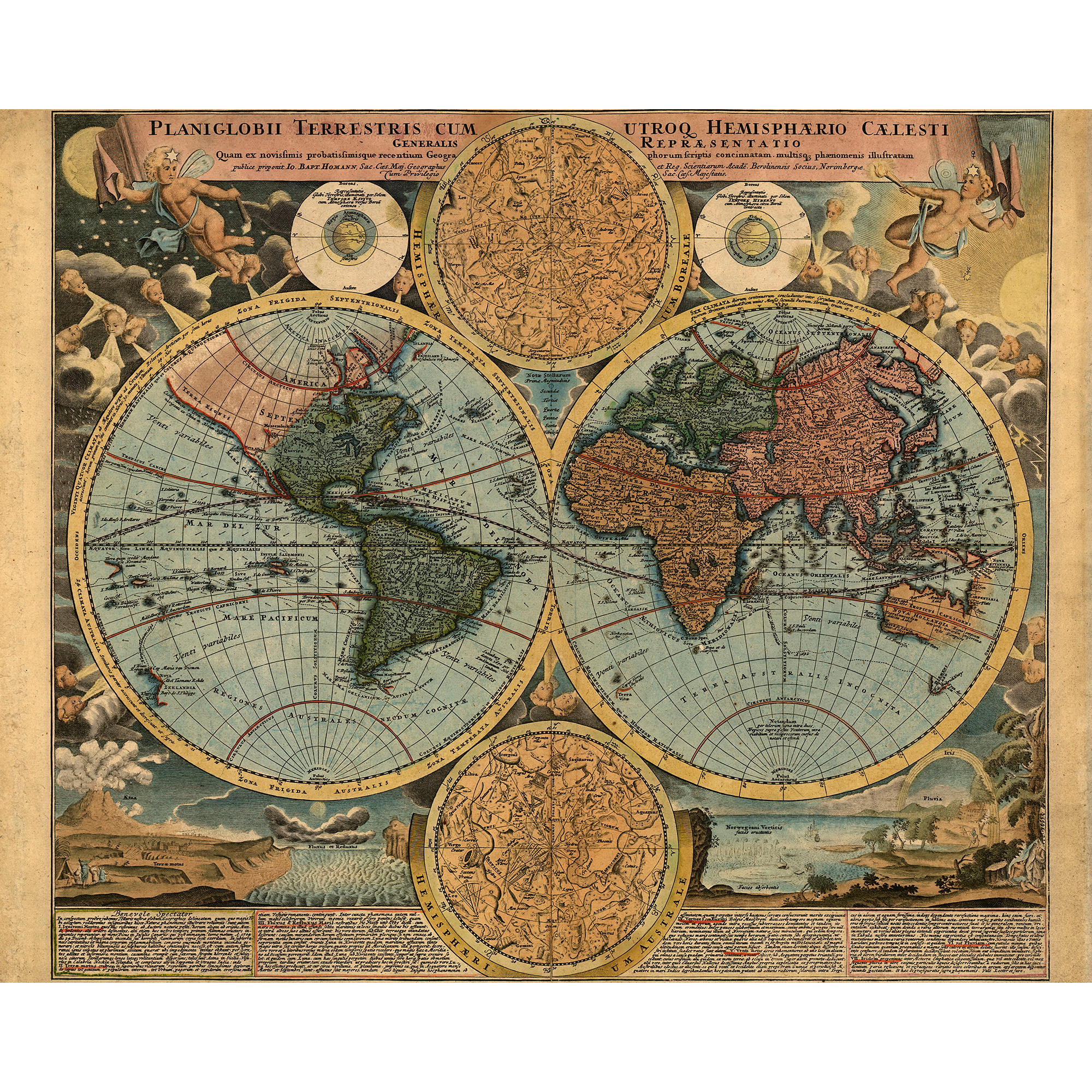 Vintage Map Antique Mural (Large) by Origin Murals