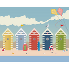 Beach Huts Multi Mural (Large) by Origin Murals