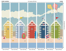 Beach Huts Multi Mural (Large) by Origin Murals