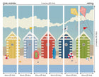 Beach Huts Multi Mural (Medium) by Origin Murals