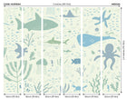 Underwater Adventures Seafoam Mural (Medium) by Origin Murals