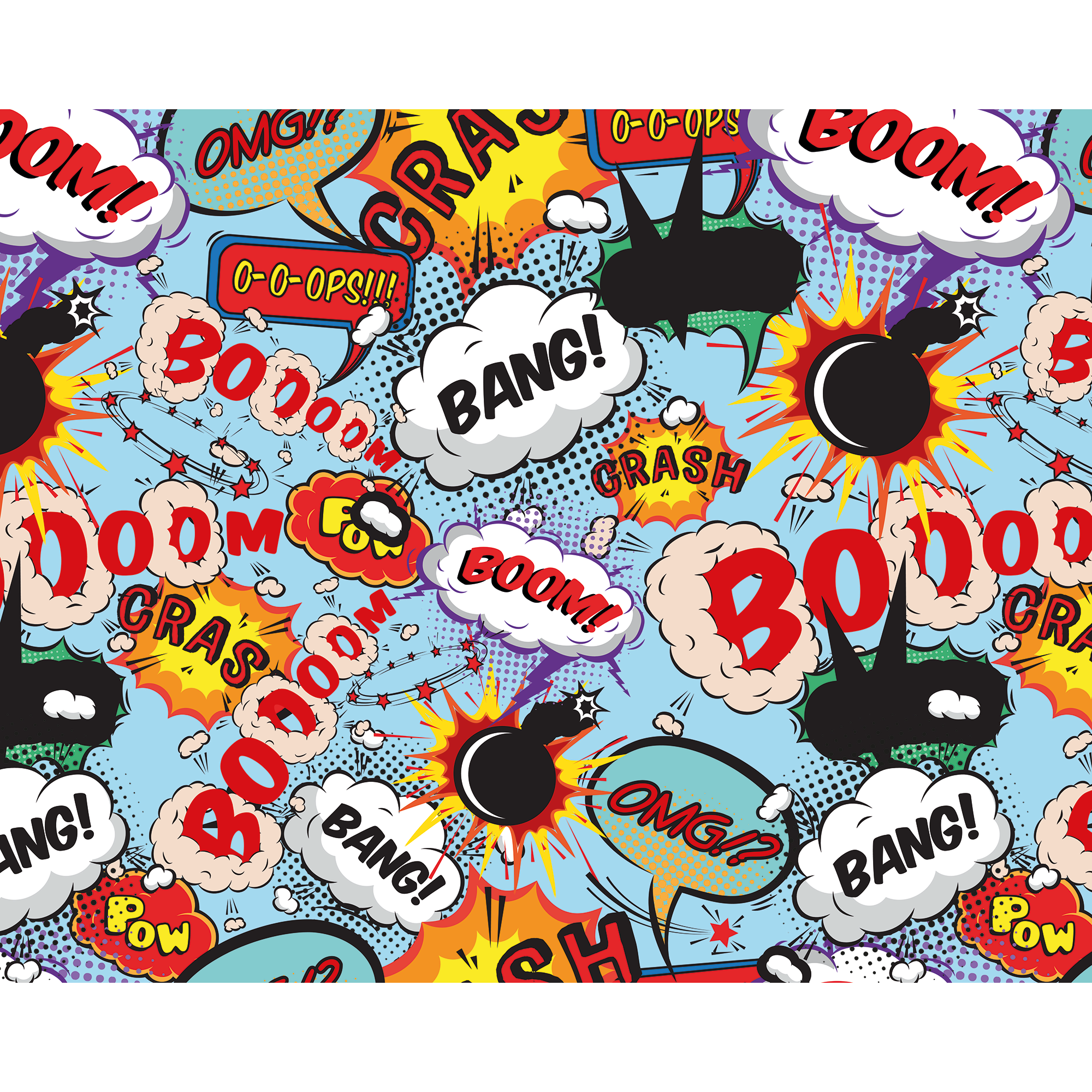 Comic Pop Multi Mural (Large) by Origin Murals