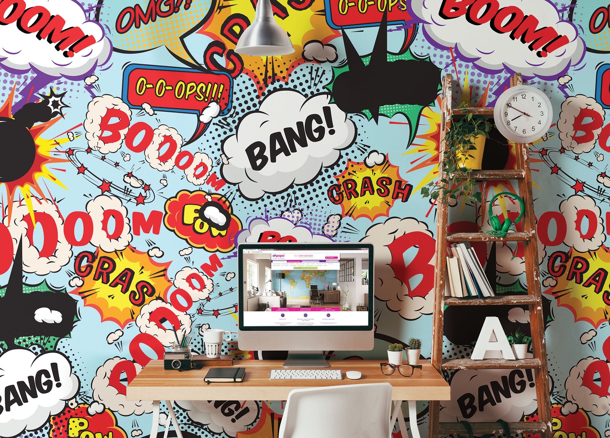 Comic Pop Multi Mural (Large) by Origin Murals