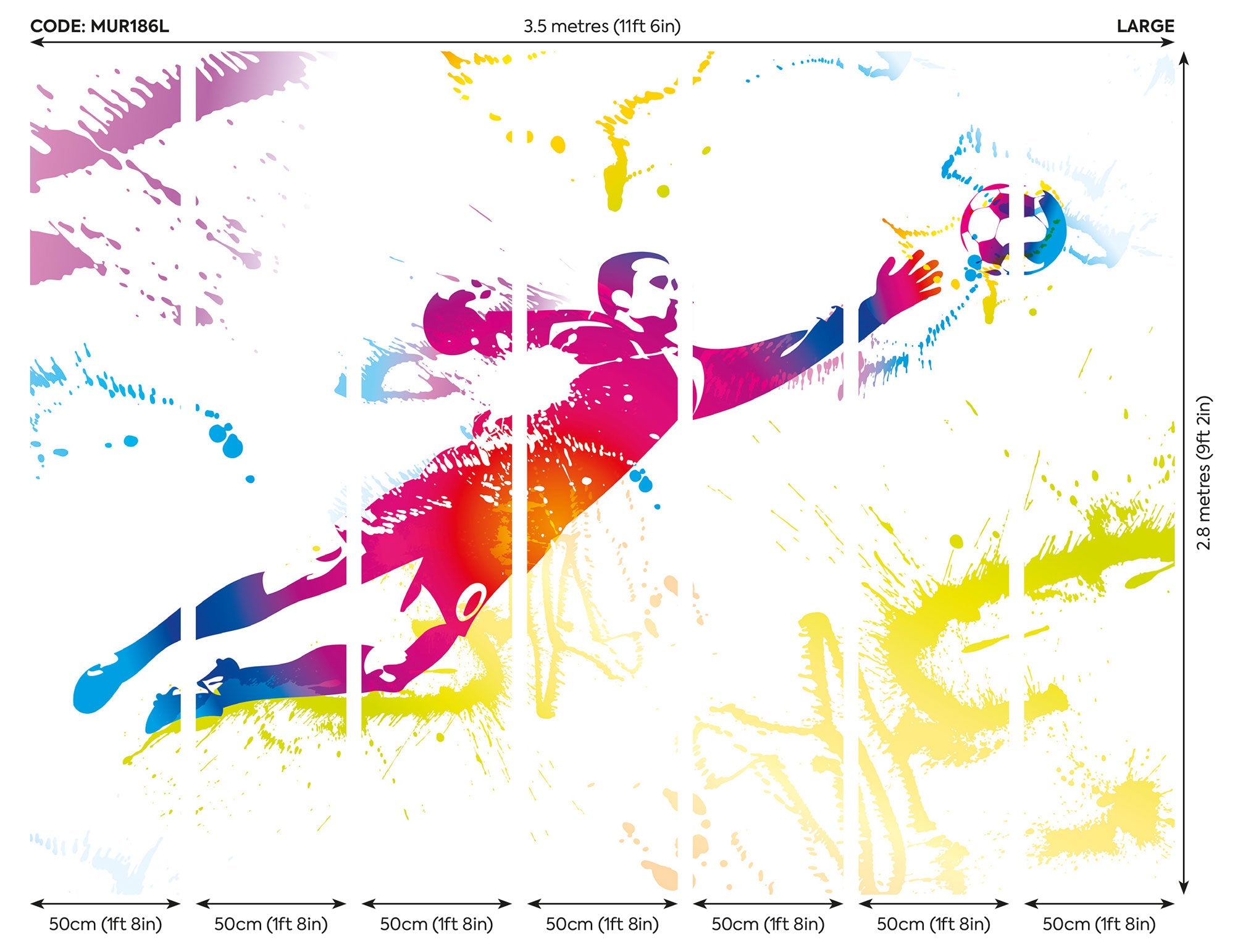 Football Goalkeeper Multi Mural (Large) by Origin Murals
