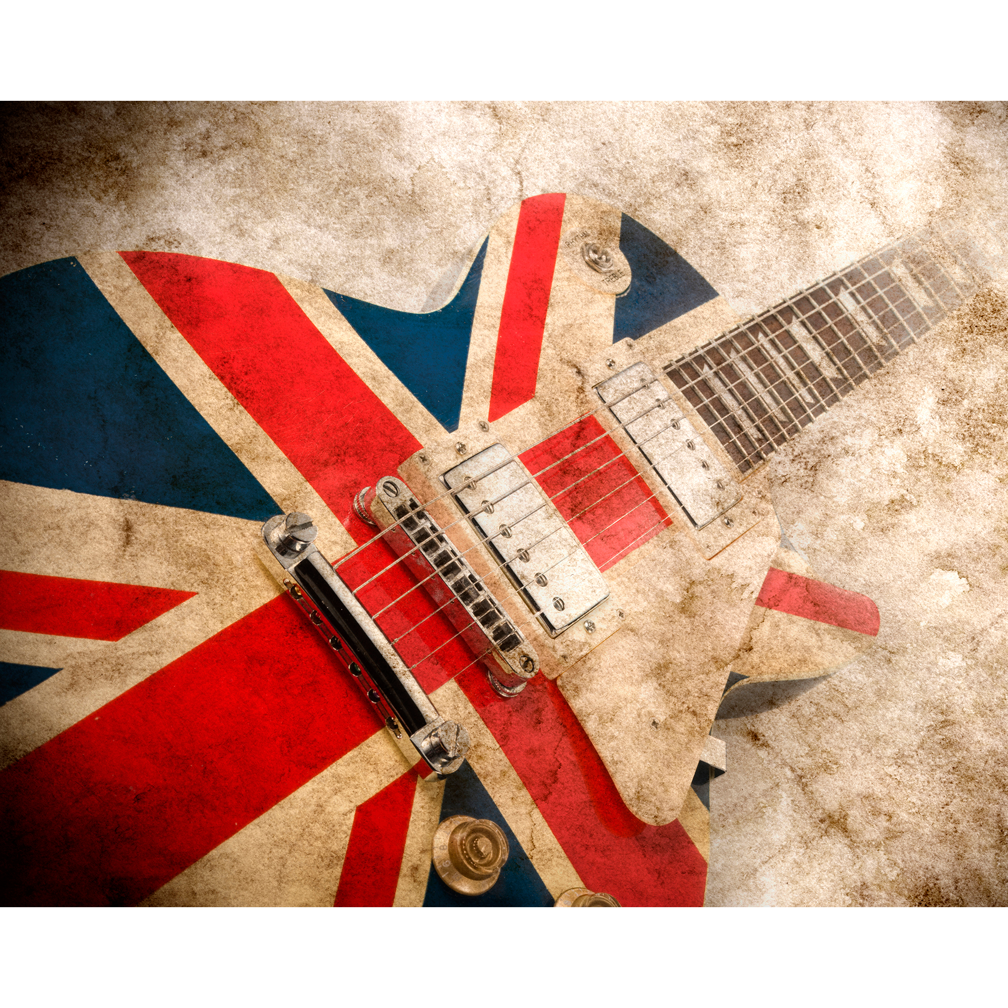 Rock Guitar Sepia Multi Mural (Large) by Origin Murals